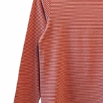 חולצת טי ארוכה – פסים דקים אדום / גרפיט - תותי