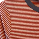 חולצת טי ארוכה – פסים דקים אדום / גרפיט - תותי