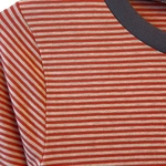 חולצת טי ארוכה – פסים דקים אדום / נייבי - תותי