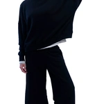 חולצת עמנואל צווארון ריב עגול - שחור