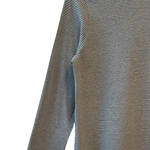 חולצת טי ארוכה – פסים דקים שחור / ירוק - תותי