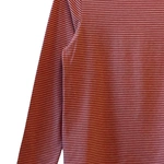 חולצת טי ארוכה – פסים דקים אדום / נייבי - תותי