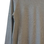 חולצת טי ארוכה – פסים דקים שחור / כאמל - תותי