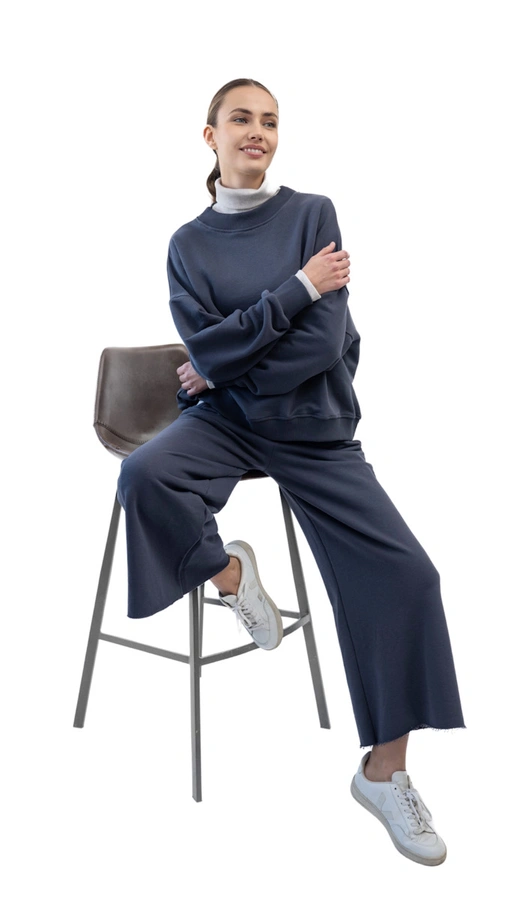 חולצת עמנואל צווארון ריב עגול - פלדה