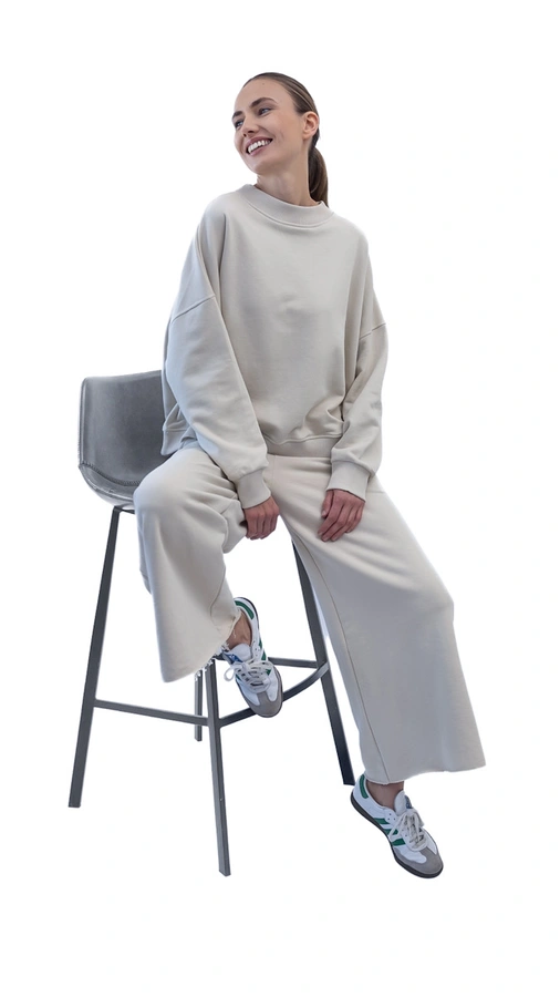 חולצת עמנואל צווארון ריב עגול - אבן