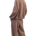 מכנסי טרנינג אופנה - חום - אור