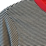 חולצת טי ארוכה – פסים דקים שחור / אדום - תותי