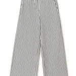 מכנסי טרנינג אופנה – פסים לבן / שחור – אור