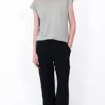 חולצת סריג דמוי פשתן - פיסטוק - איב