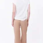 חולצת סריג דמוי פשתן - מפתח וי - לבן חם - איה