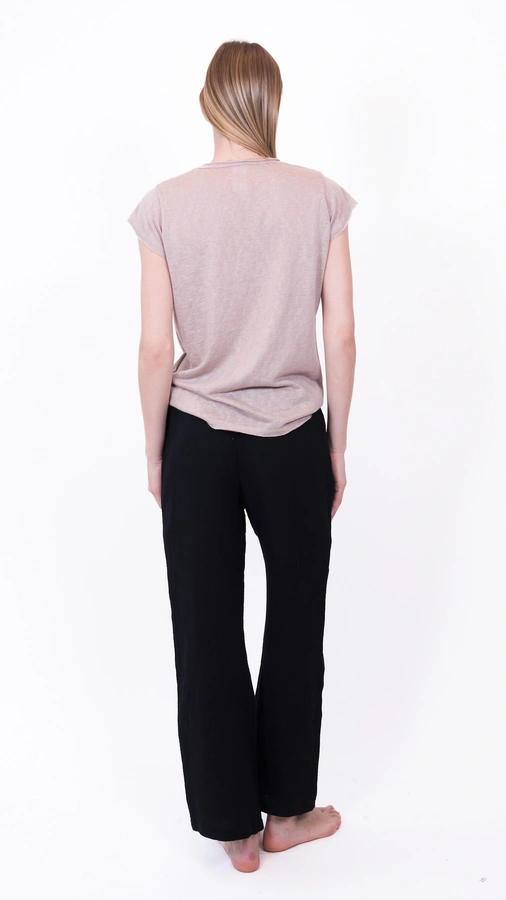 סריג דמוי פשתן - מפתח וי - לאטה - איה