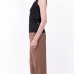 מכנסי פשתן ויסקוזה נשפכים - שוקולד - שושי