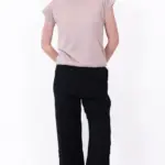 חולצת סריג דמוי פשתן - מוקה - איב