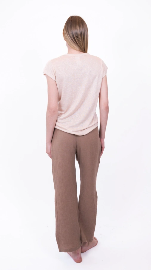 חולצת סריג דמוי פשתן - פודרה - איב