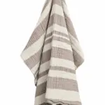 מגבת מטבח - טטרה כותנה אורגנית - פסים חול שמנת