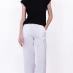 חולצת סריג דמוי פשתן - שחור - איב