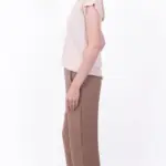 חולצת סריג דמוי פשתן - מפתח וי - פודרה - איה