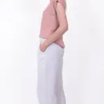 חולצת סריג דמוי פשתן - ורוד מעושן - איב