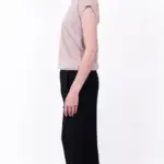 חולצת סריג דמוי פשתן - מוקה - איב