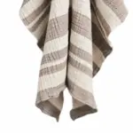 מגבת מטבח - טטרה כותנה אורגנית - פסים חול שמנת