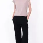 חולצת סריג דמוי פשתן - מוקה - איב