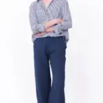 מכופתרת כותנה - פסים נייבי - טומי