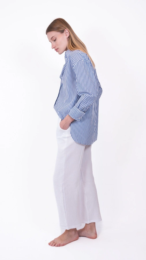 מכופתרת כותנה - פסים רויאל - טומי