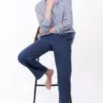 מכופתרת כותנה - פסים נייבי - טומי