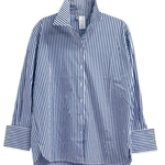 מכופתרת כותנה - פסים נייבי - טומי