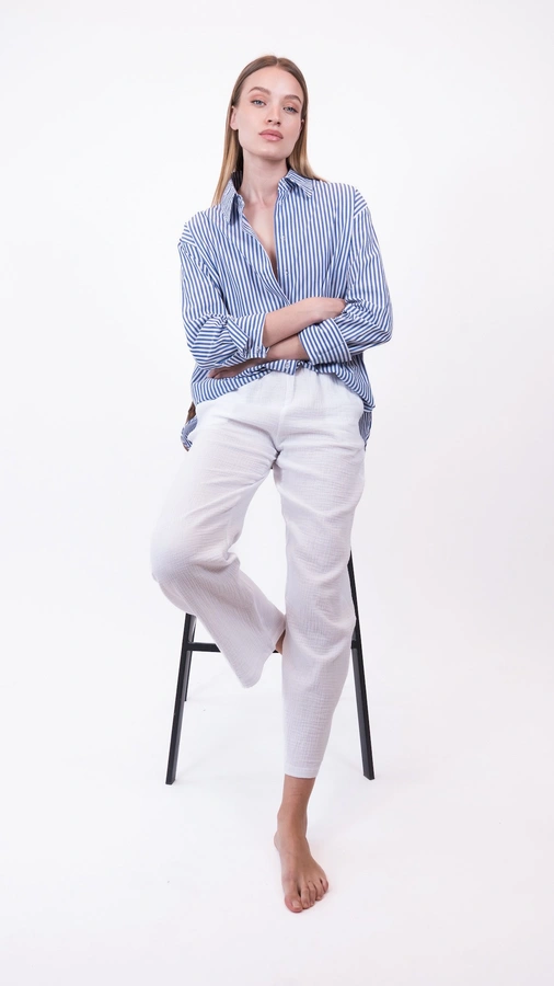 מכופתרת כותנה - פסים רויאל - טומי