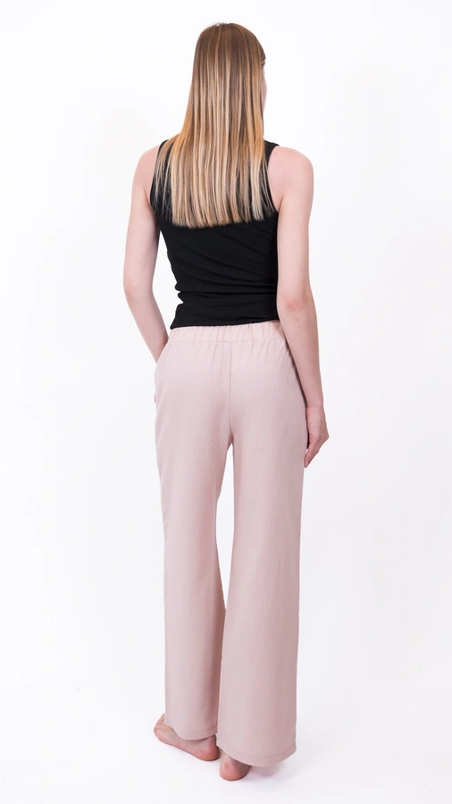 מכנסי פשתן - ורוד מעושן - שושי