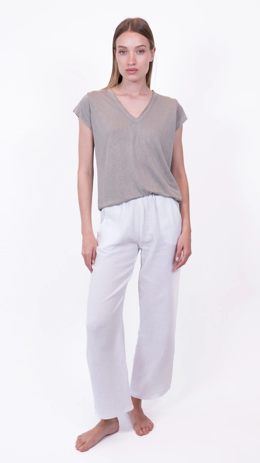 מכנסי טטרה - לבן - שושי