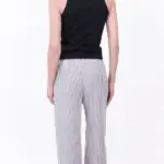 מכנסי פשתן - פסים שחורים - שושי