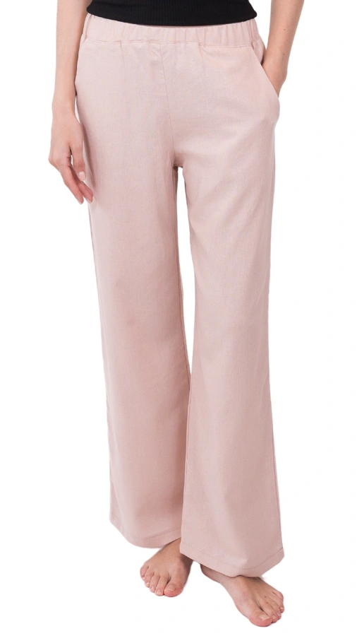 מכנסי פשתן - ורוד מעושן - שושי