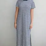 שמלת טי פסים נייבי/נייבי - אלונה