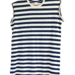 שמלת טוניקה מיני פסים נייבי - שחף