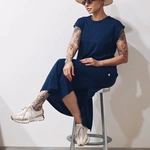 שמלת שחף ארוכה - נייבי