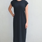 שמלת שחף ארוכה - שחור