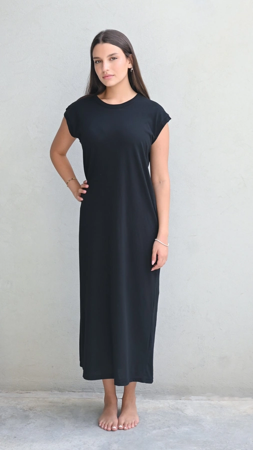 שמלת שחף ארוכה - שחור