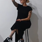 שמלת שחף ארוכה - שחור