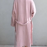 חלוק רחצה יוניסקס - טטרה אורגנית - ורוד מעושן