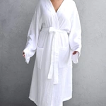 חלוק רחצה יוניסקס - טטרה אורגנית - לבן