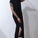 שמלת שחף ארוכה - שחור