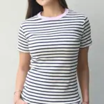 חולצת פסים - נייבי/ורוד - לין