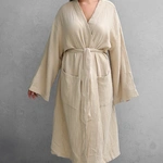 חלוק רחצה יוניסקס - טטרה אורגנית  - פשתן