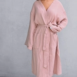 חלוק רחצה יוניסקס - טטרה אורגנית - ורוד מעושן