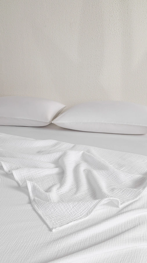 שמיכת קיץ - טטרה - לבן