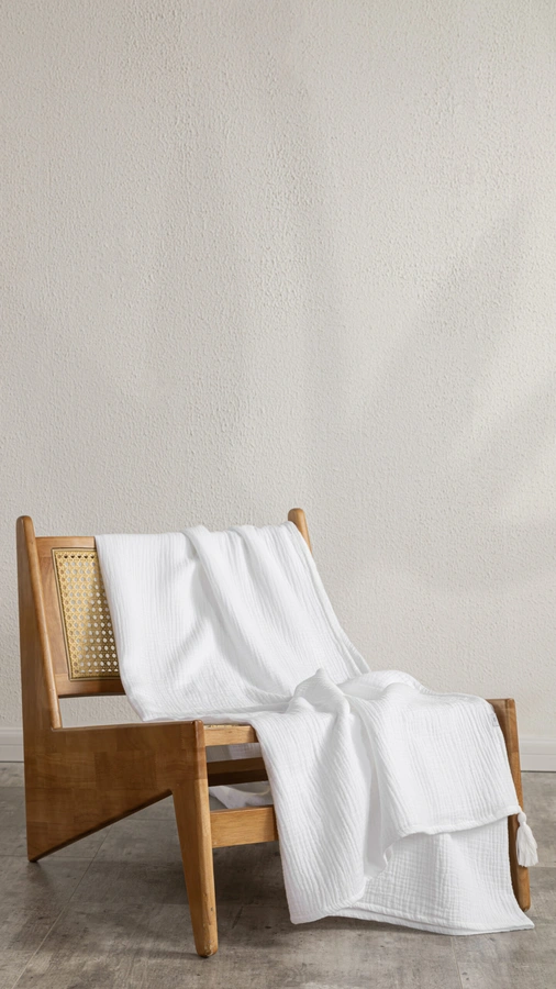 שמיכת קיץ - טטרה - לבן