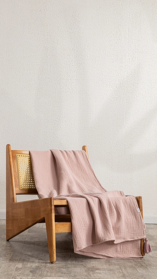 שמיכת קיץ - טטרה - ורוד מעושן