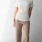 חולצת פסים - חול/חול - לין